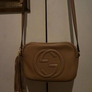 Soho small leather disco bag